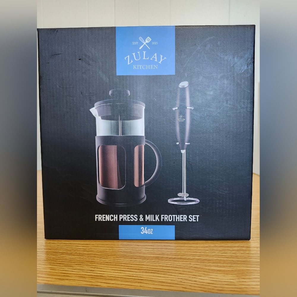 ZULAY KITCHEN French Press & Milk Frother Set 30oz